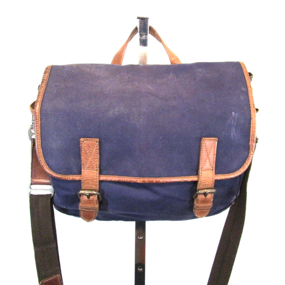 United By Blue Canvas & Leather Crossbody Messenger Bag - Picture 1 of 12